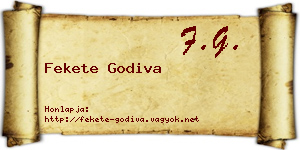 Fekete Godiva névjegykártya